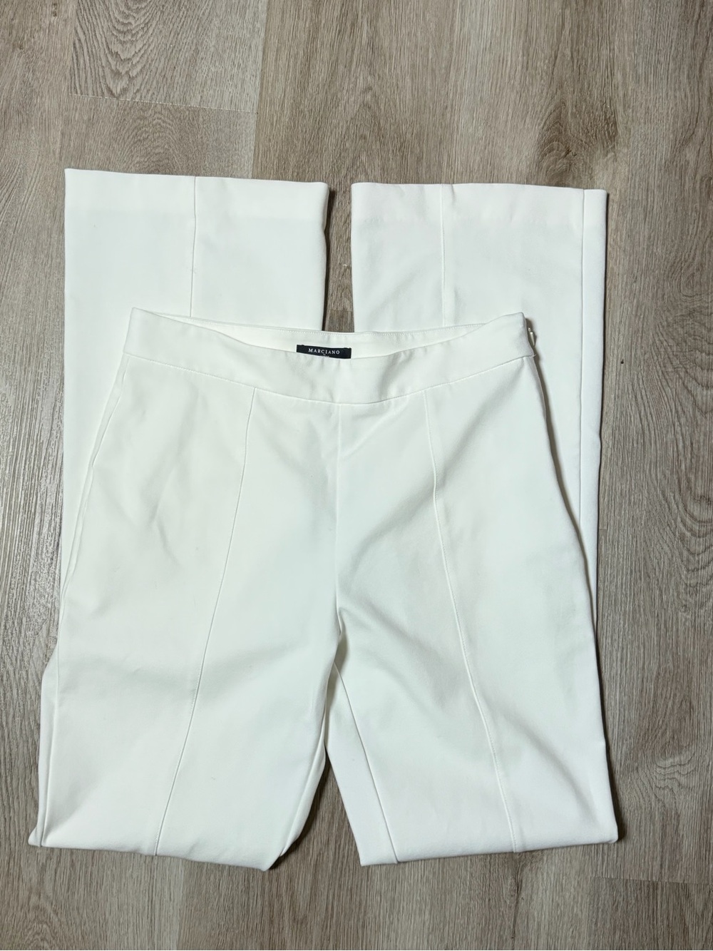 Marciano Guess White High Rise Flare Tailored Dress Pants Trousers Size 8 - Picture 2 of 7